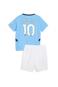 Manchester City Jack Grealish #10 Babytruitje Thuis tenue Kind 2024-25 Korte Mouw (+ Korte broeken)